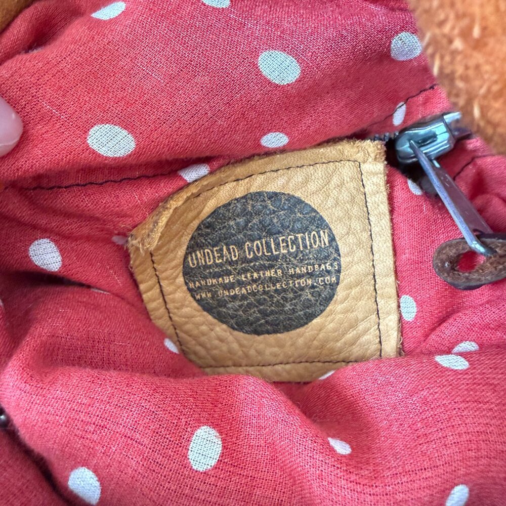 Brown Suede Drawstring Backpack Boho - Picture 5 of 8
